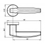 Ручка раздельная ARC USQ2 SN/CP/SN-12 Матовый никель/хром/матовый никель