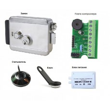 Комплект № 1 - СКУД с доступом по электронному TM Touch Memory ключу с ЭМ накладным замком для установки на улице