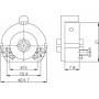 Цилиндровый механизм 164/FB mm для замков с крест. ключами 3 кл.