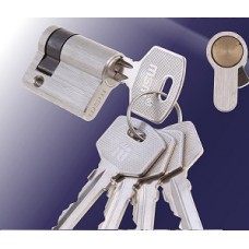 Цилиндровый механизм англ. ключ-ключ N30/10mm SN (Матовый никель)