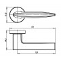 Ручка раздельная SQUID URB9 SN-3 Матовый никель