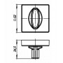 Ручка поворотная WC-BOLT BK6/USQ SN-3 Матовый никель